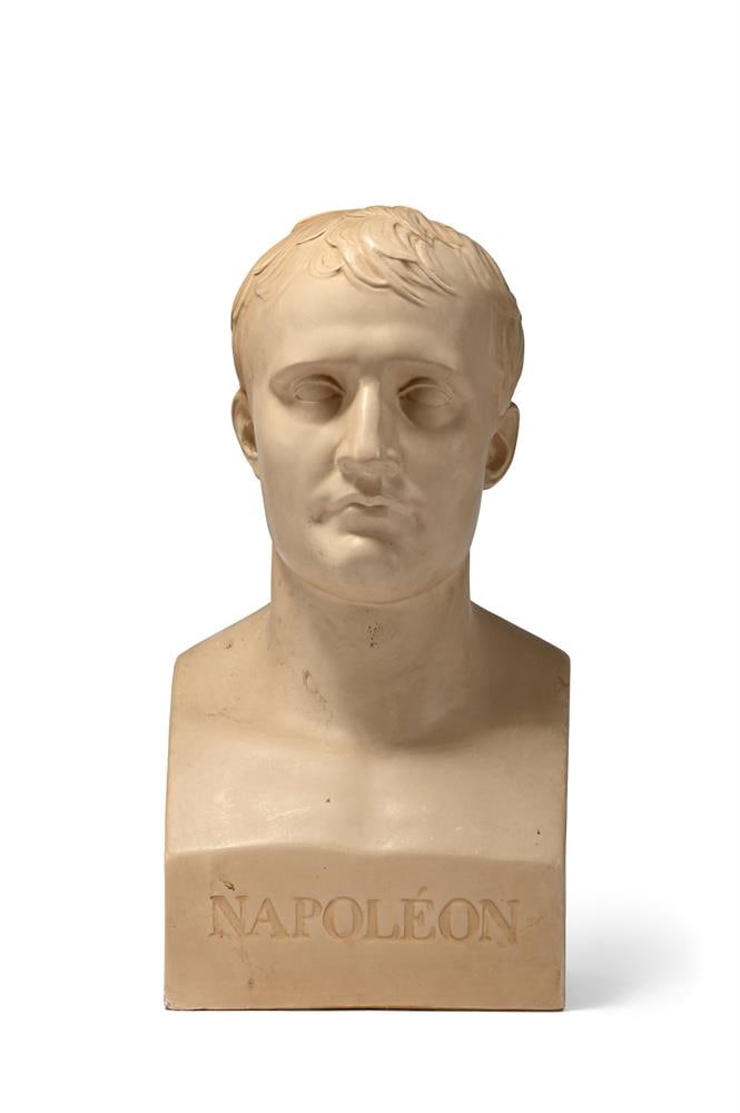 AFTER CHAUDET, A PAINTED PLASTER BUST OF NAPOLEON BONAPARTE, 20TH CENTURY - 2