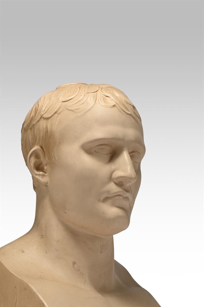 AFTER CHAUDET, A PAINTED PLASTER BUST OF NAPOLEON BONAPARTE, 20TH CENTURY - 3