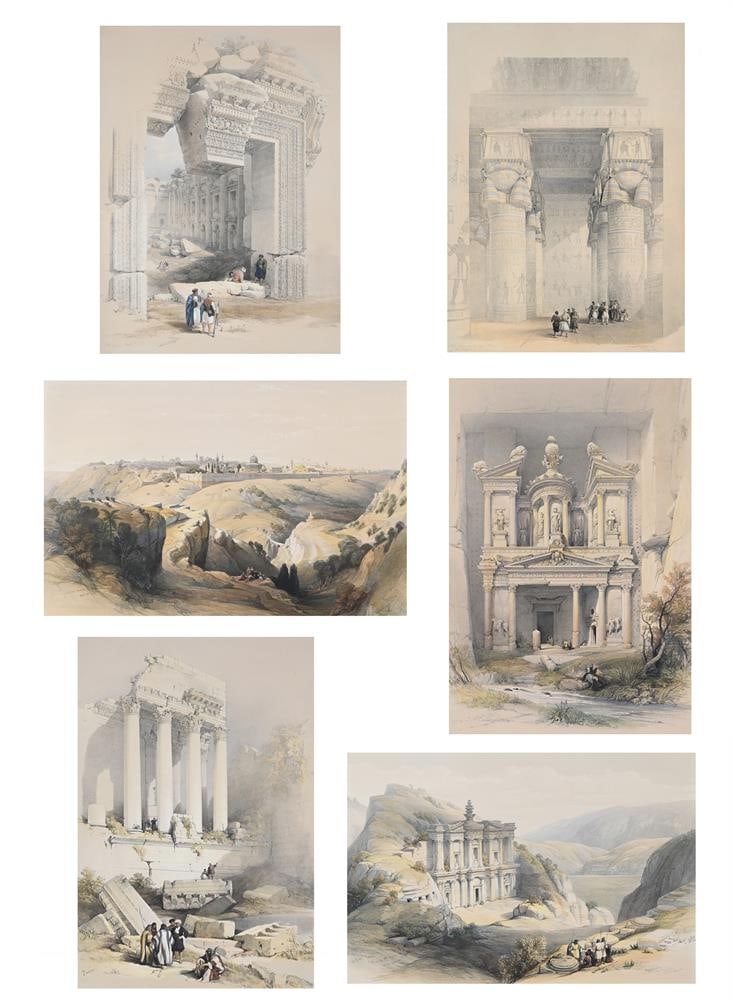 LOUIS HAGHE AFTER DAVID ROBERTS, A SERIES OF SIX HAND TINTED FULL PLATE LITHOGRAPHS (1 of 15)