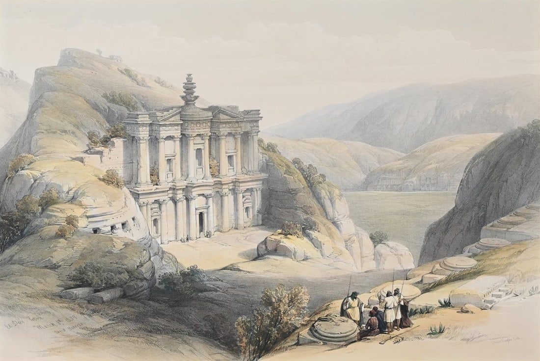 LOUIS HAGHE AFTER DAVID ROBERTS, A SERIES OF SIX HAND TINTED FULL PLATE LITHOGRAPHS - 5