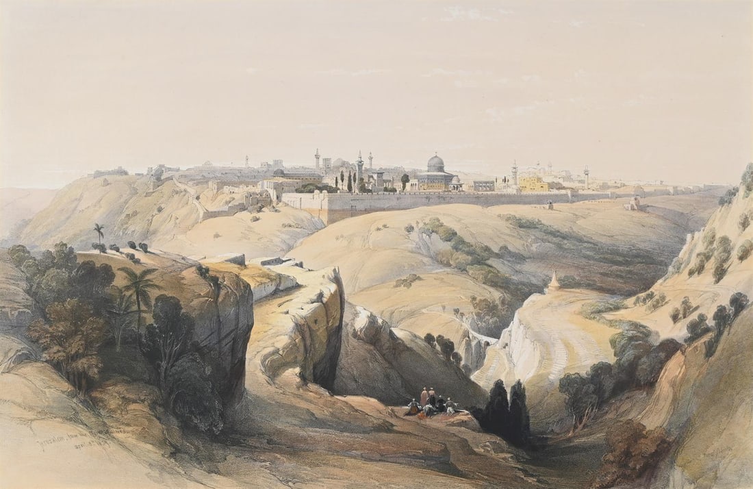 LOUIS HAGHE AFTER DAVID ROBERTS, A SERIES OF SIX HAND TINTED FULL PLATE LITHOGRAPHS - 6