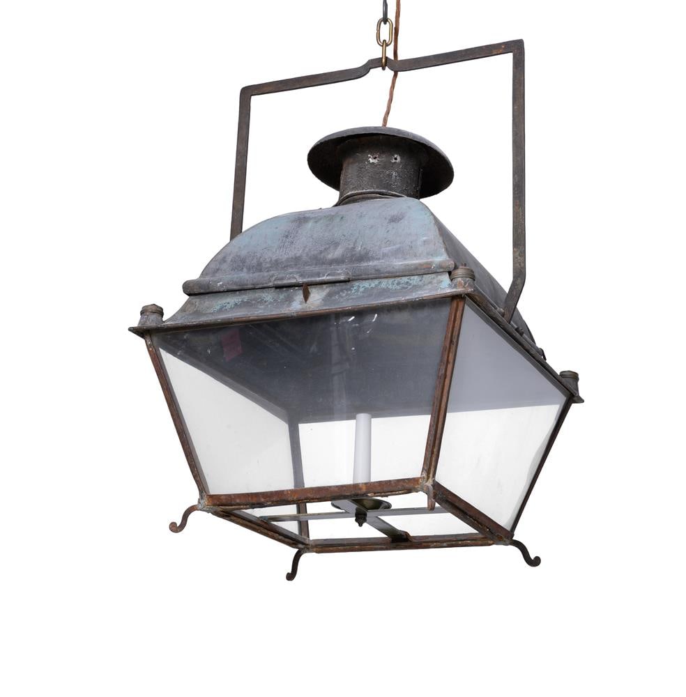 A PATINATED COPPER LANTERN, FRENCH, FIRST HALF 20TH CENTURY - 3