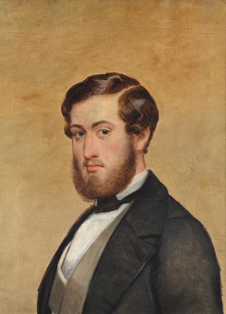 FRENCH SCHOOL (19TH CENTURY), PORTRAIT OF A GENTLEMAN IN A BLACK JACKET - 2