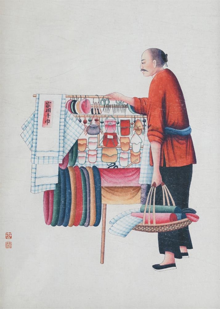 A PAIR OF MODERN REPRODUCTIONS OF CHINESE PITH PAPER PAINTINGS, 20TH CENTURY - 3
