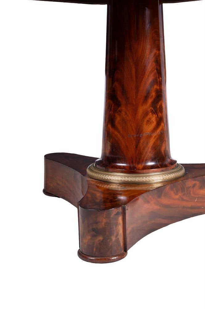 A CHARLES X OR LOUIS-PHILIPPE MAHOGANY, GILT-METAL MOUNTED AND MARBLE TABLE, 19TH CENTURY - 4