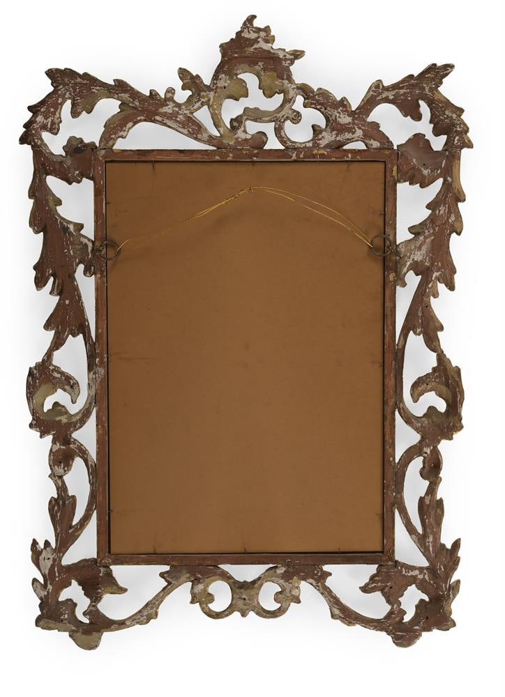 A CARVED WOOD AND GILT GESSO RECTANGULAR WALL MIRROR, FLORENTINE, LATE 19TH OR EARLY 20TH CENTURY - 2