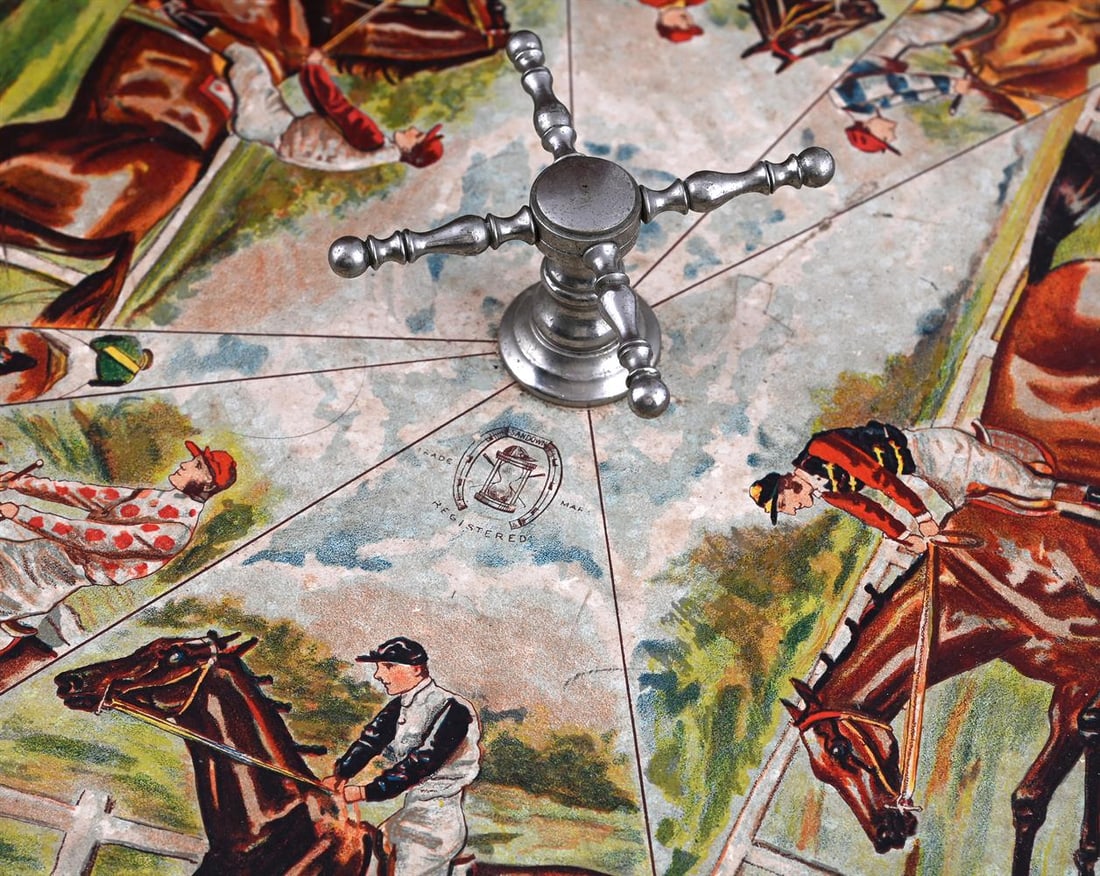 Y A MAHOGANY CASED 'SANDOWN' HORSE RACING GAME, BY F.H. AYRES, LONDON, CIRCA 1900 - 3