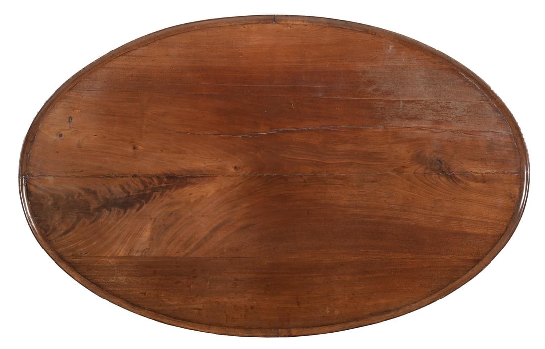 A FRENCH EMPIRE MAHOGANY DISH TOPPED OVAL TABLE, CIRCA 1814 - 3