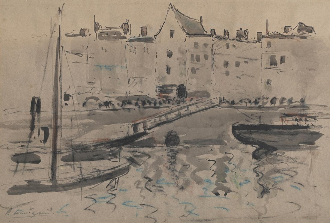 PIETRO ANNIGONI (ITALIAN 1910-1988), HARBOUR SCENE - 2