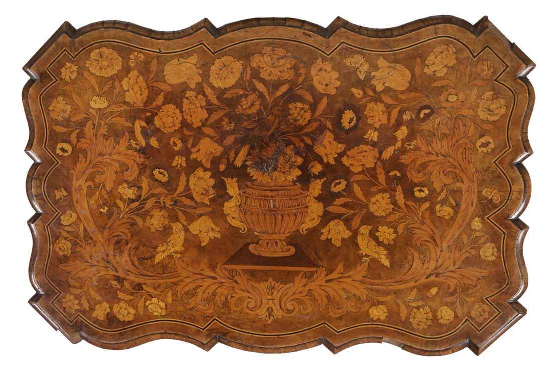 A WALNUT AND MARQUETRY CHEST ON STAND, DUTCH, 19TH CENTURY - 3