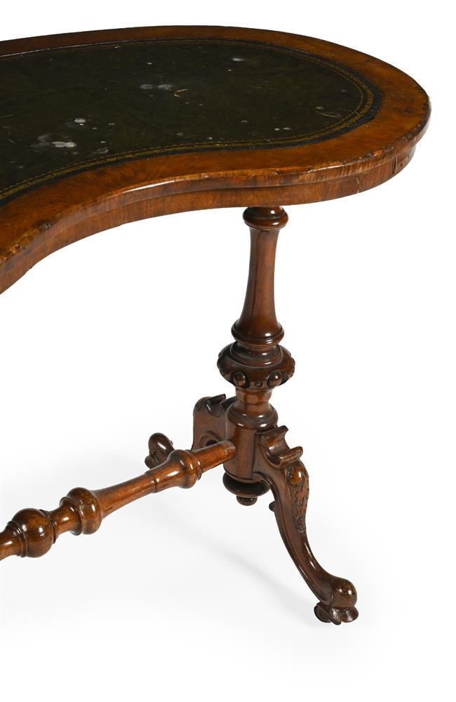 A WALNUT KIDNEY SHAPED WRITING TABLE, CIRCA 1860 - 3