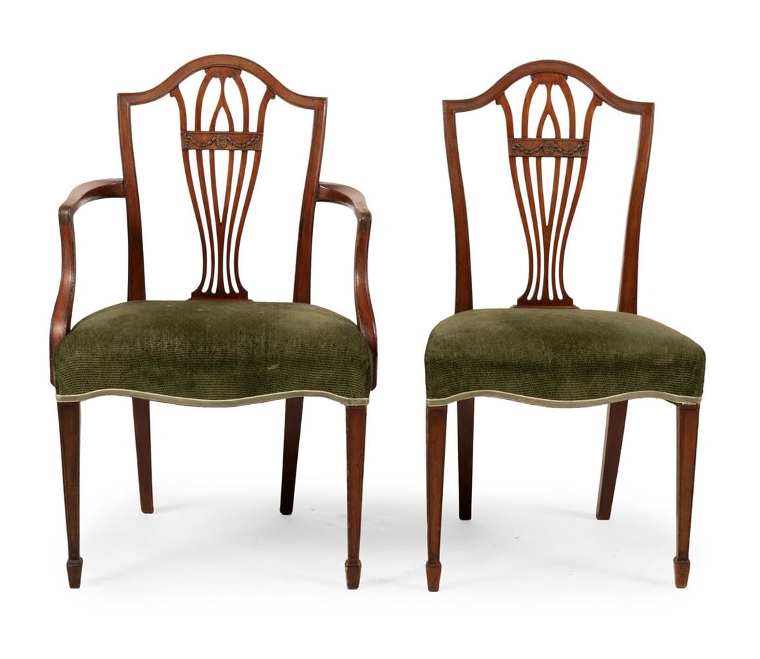 A SET OF TEN MAHOGANY DINING CHAIRS, IN GEORGE III STYLE, FIRST HALF 20TH CENTURY - 2