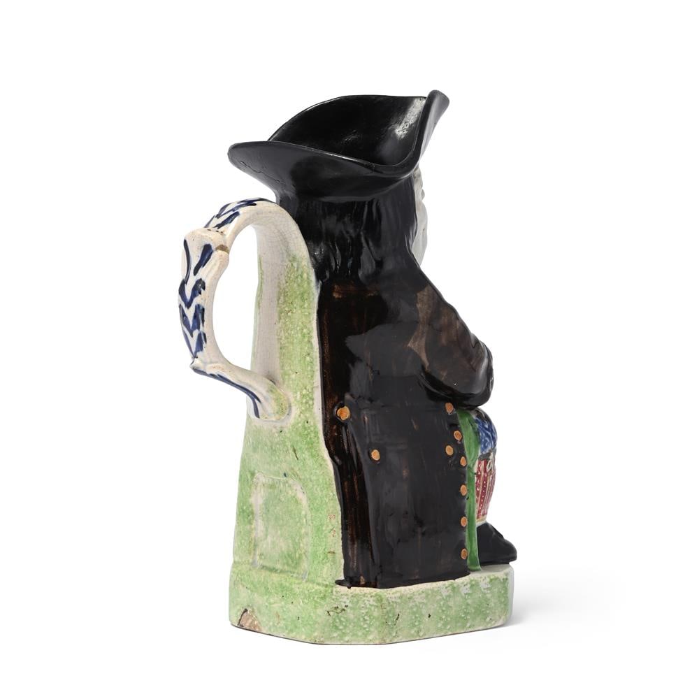 A BRITISH POTTERY SPONGE-DECORATED TOBY JUG, POSSIBLY SCOTTISH, CIRCA 1830 - 3
