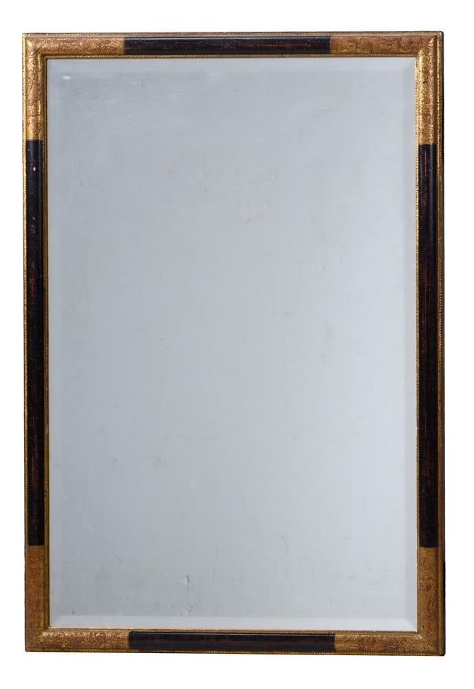 A PAIR OF EBONISED AND PARCEL GILT RECTANGULAR WALL MIRRORS, 20TH CENTURY - 3