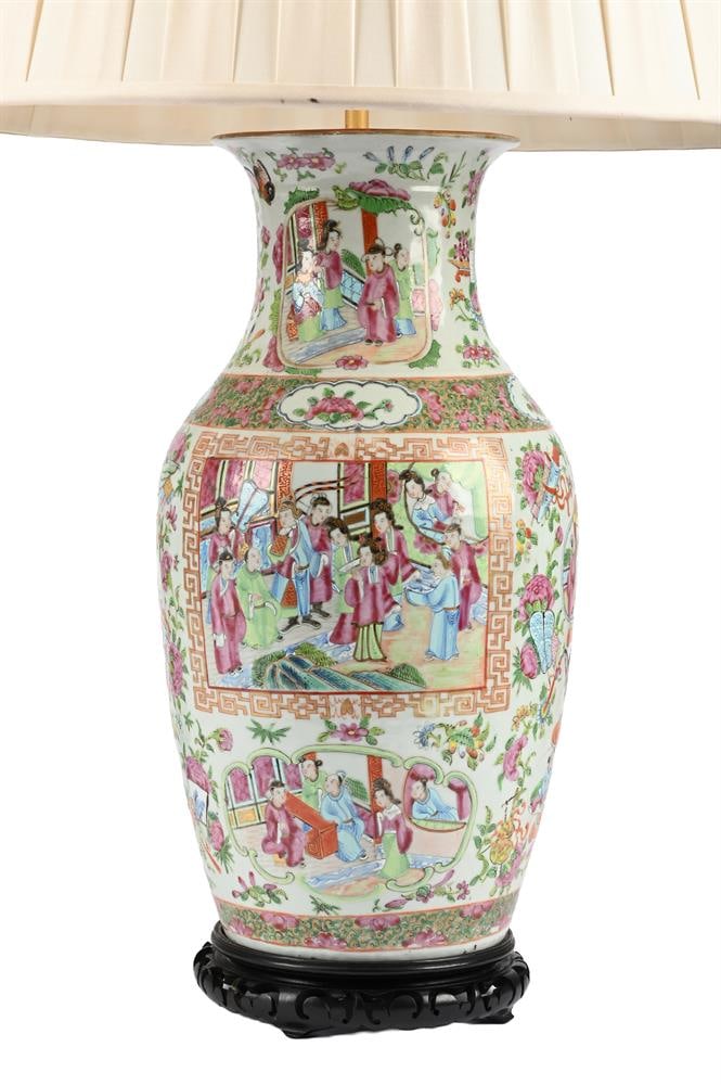 A PAIR OF CANTON ENAMELLED PORCELAIN VASES, LATE 19TH CENTURY - 2