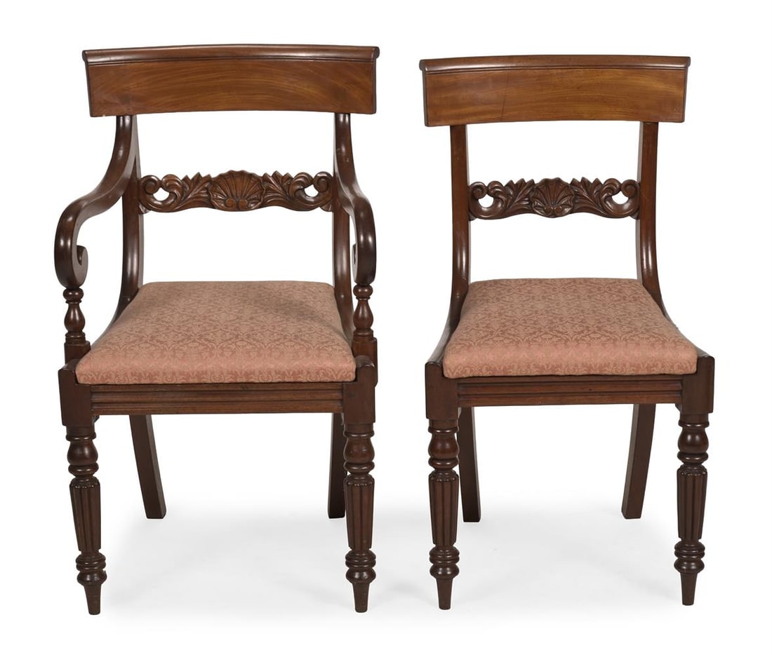A SET OF EIGHT WILLIAM IV MAHOGANY DINING CHAIRS, CIRCA 1835 - 3
