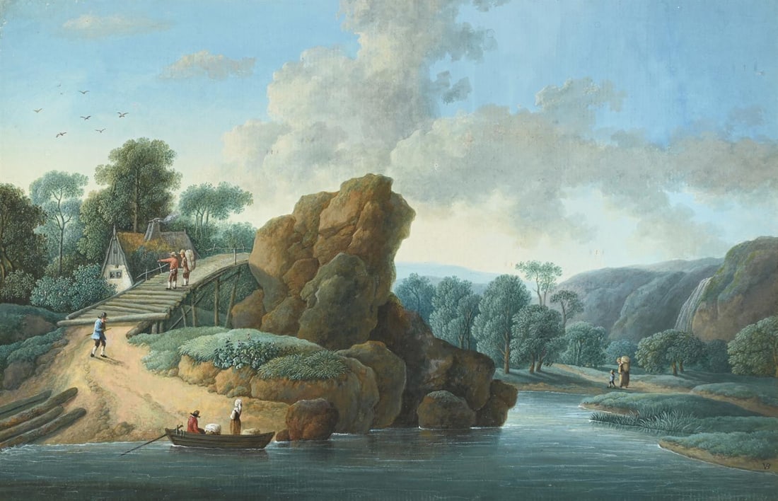 HENRI DÉSIRÉ VAN BLARENBERGHE (FRENCH 1734-1812), PAIR OF LANDSCAPES (2) - 5