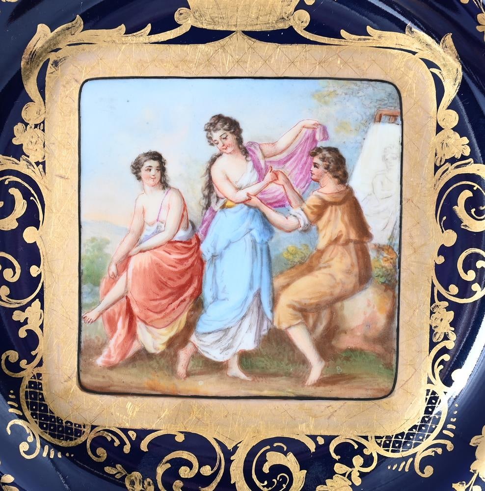 A VIENNA-STYLE BLUE-GROUND AND GILT PORCELAIN PART DESSERT SERVICE, FIRST QUARTER 20TH CENTURY - 2
