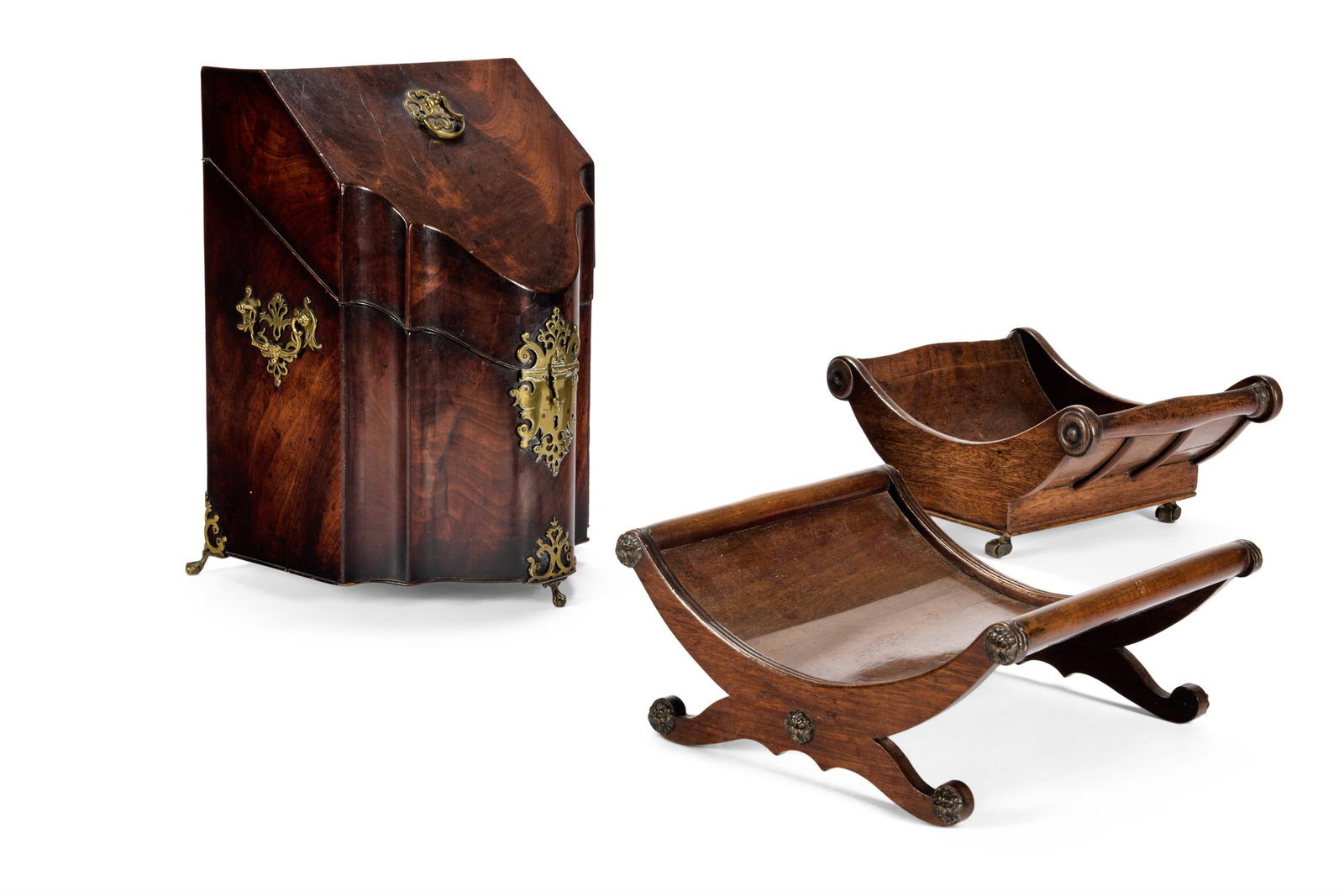 TWO GEORGE III MAHOGANY CHEESE COASTERS, LATE 18TH CENTURY (1 of 1)