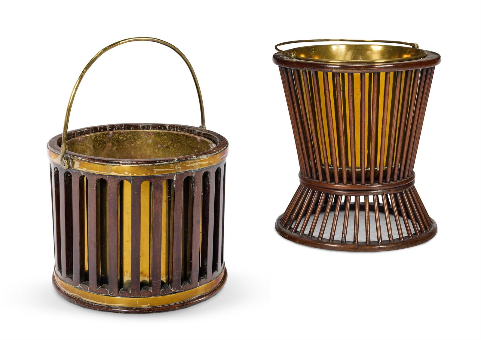 A GEORGE III MAHOGANY AND BRASS PLATE BUCKET, LATE 18TH CENTURY (1 of 1)