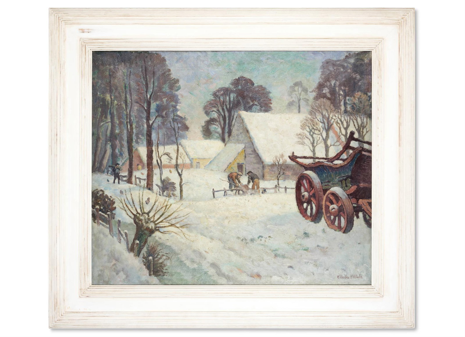 λ ETHELBERT WHITE (BRITISH 1891-1972), WORKING IN THE SNOW (1 of 2)