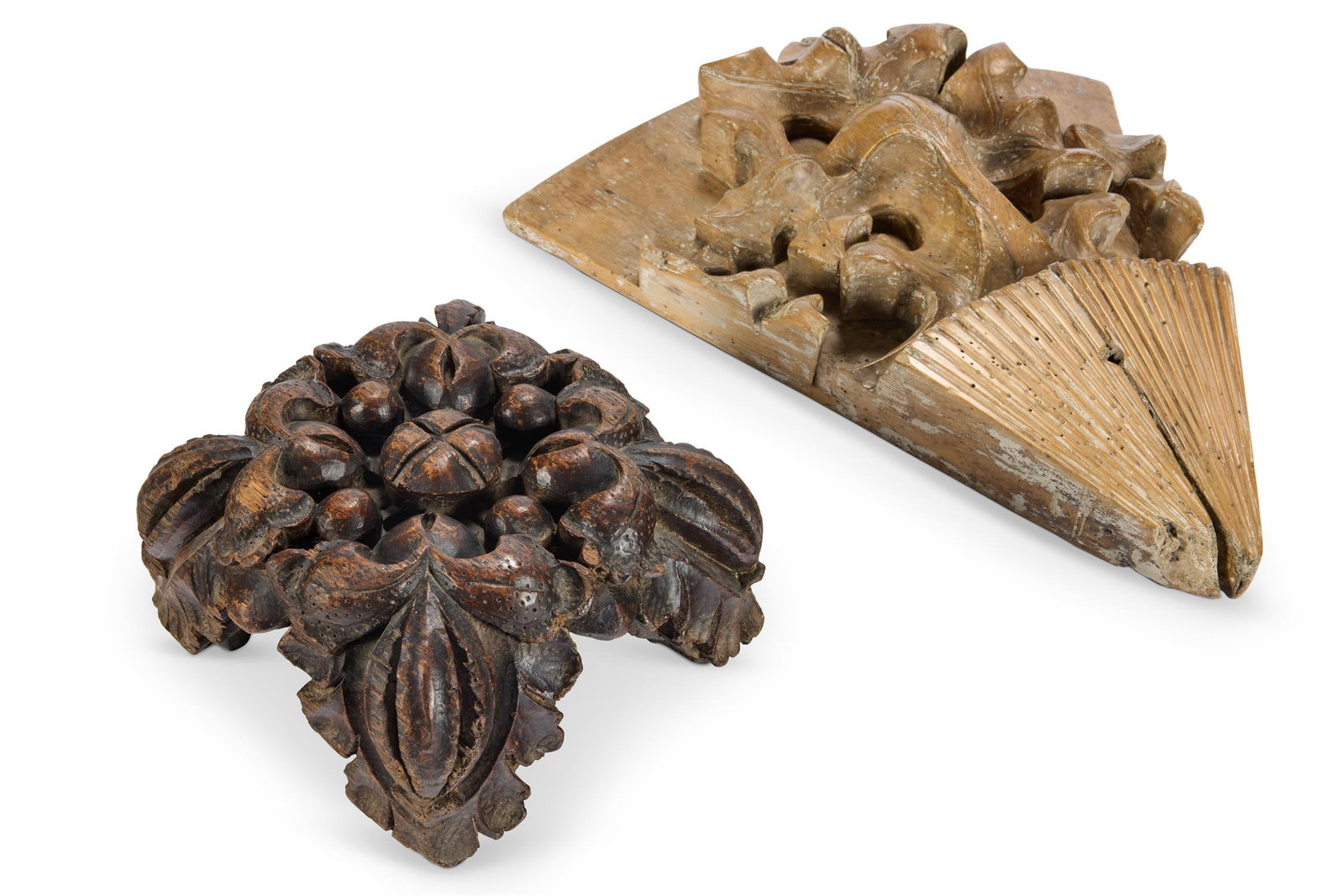 A FOLIATE CARVED FRUITWOOD PANEL, PROBABLY 18TH CENTURY (1 of 1)