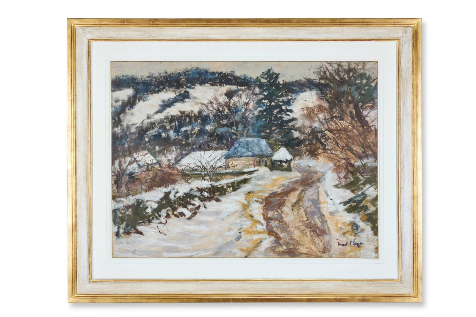 λ PAUL LUCIEN MAZE (FRENCH/BRITISH 1887-1979), WINTER ON THE SUSSEX DOWNS (1 of 2)