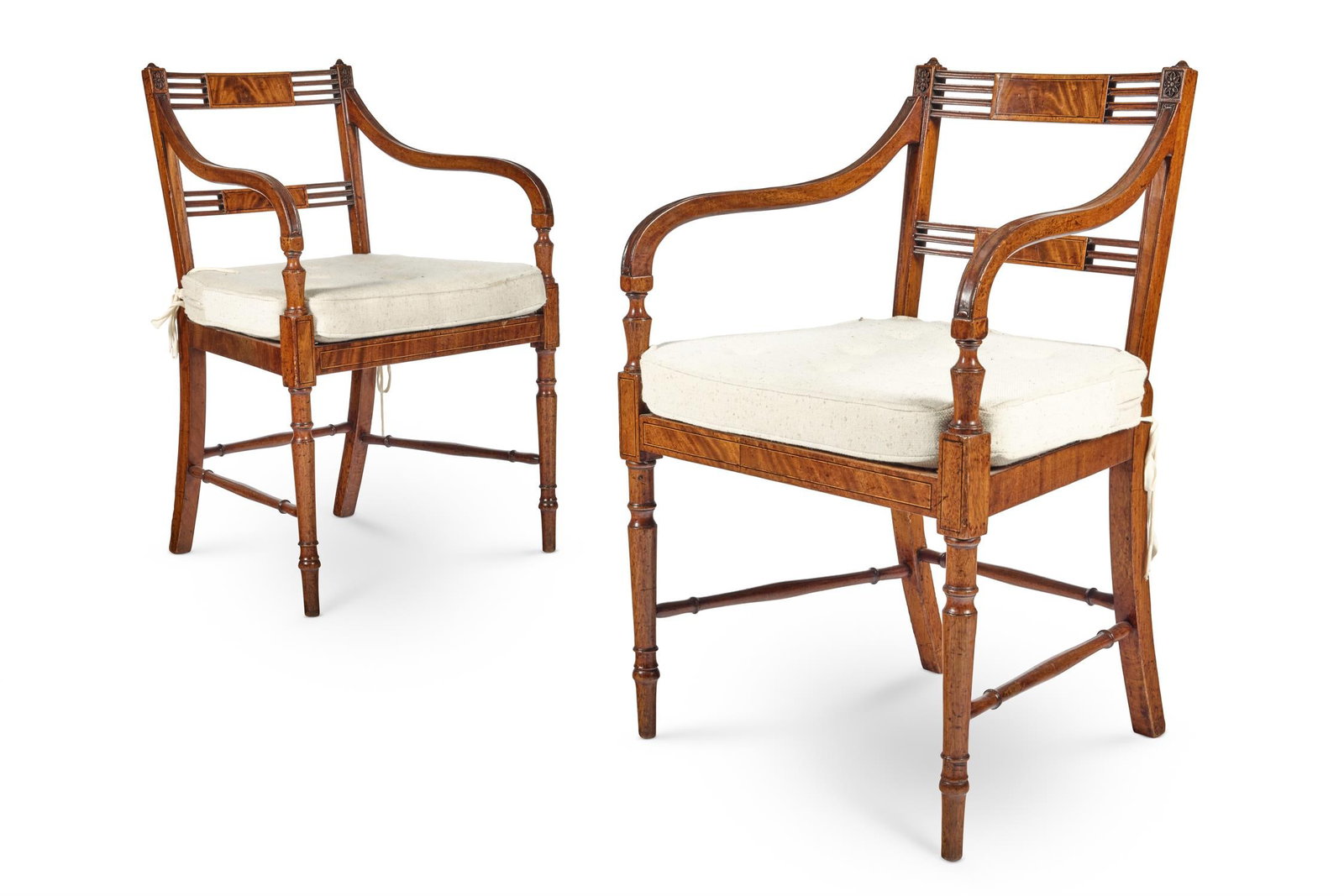 A PAIR OF REGENCY MAHOGANY ARMCHAIRS, POSSIBLY SCOTTISH, CIRCA 1815 (1 of 3)