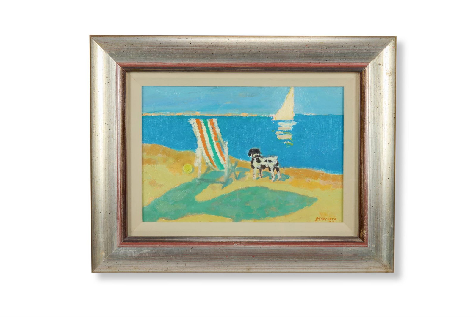 λ ALBERTO MORROCCO (BRITISH 1917-1998), DOG AND DECKCHAIR (1 of 2)