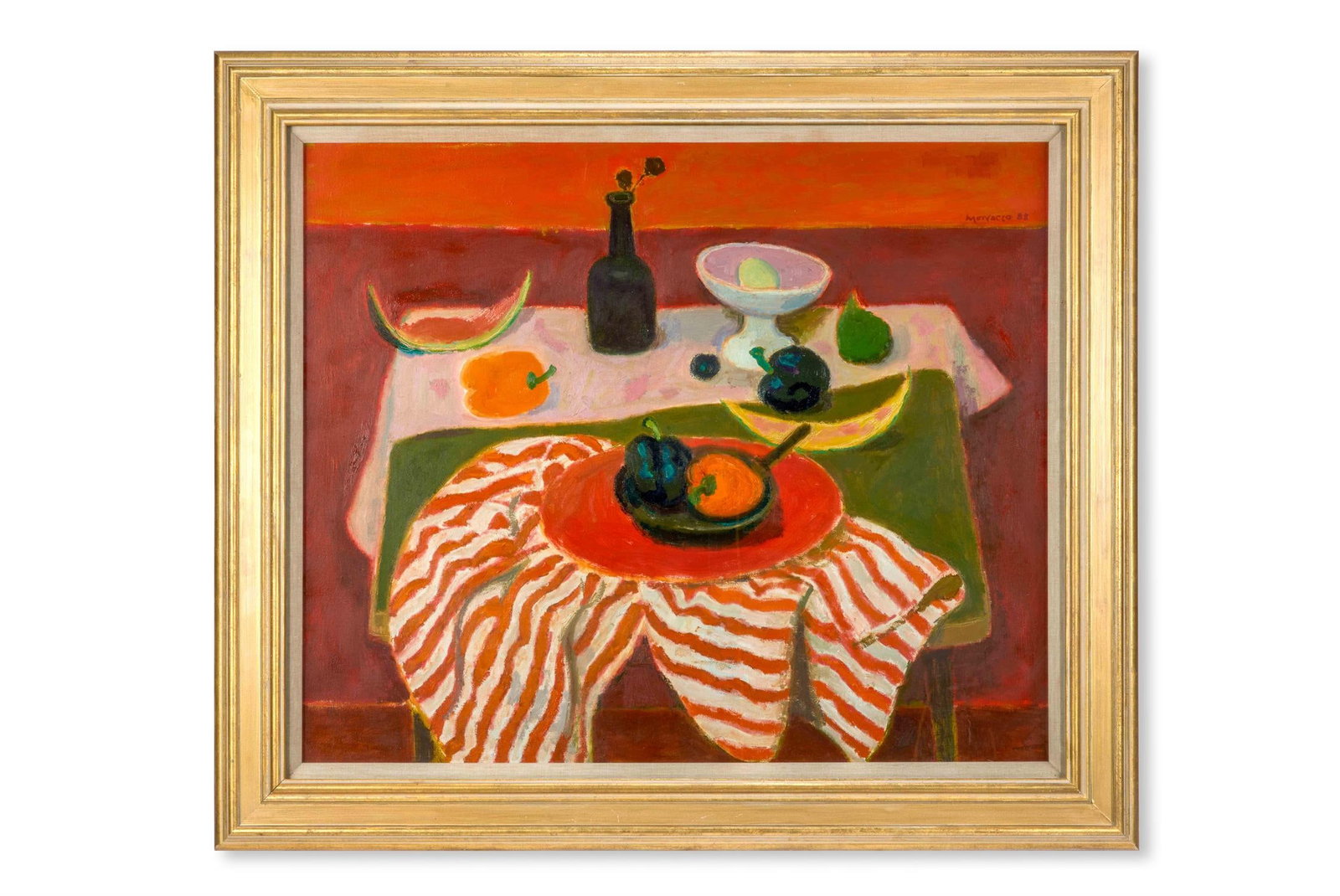λ ALBERTO MORROCCO (BRITISH 1917-1998), PEPERONI AND STRIPED CLOTH (1 of 2)