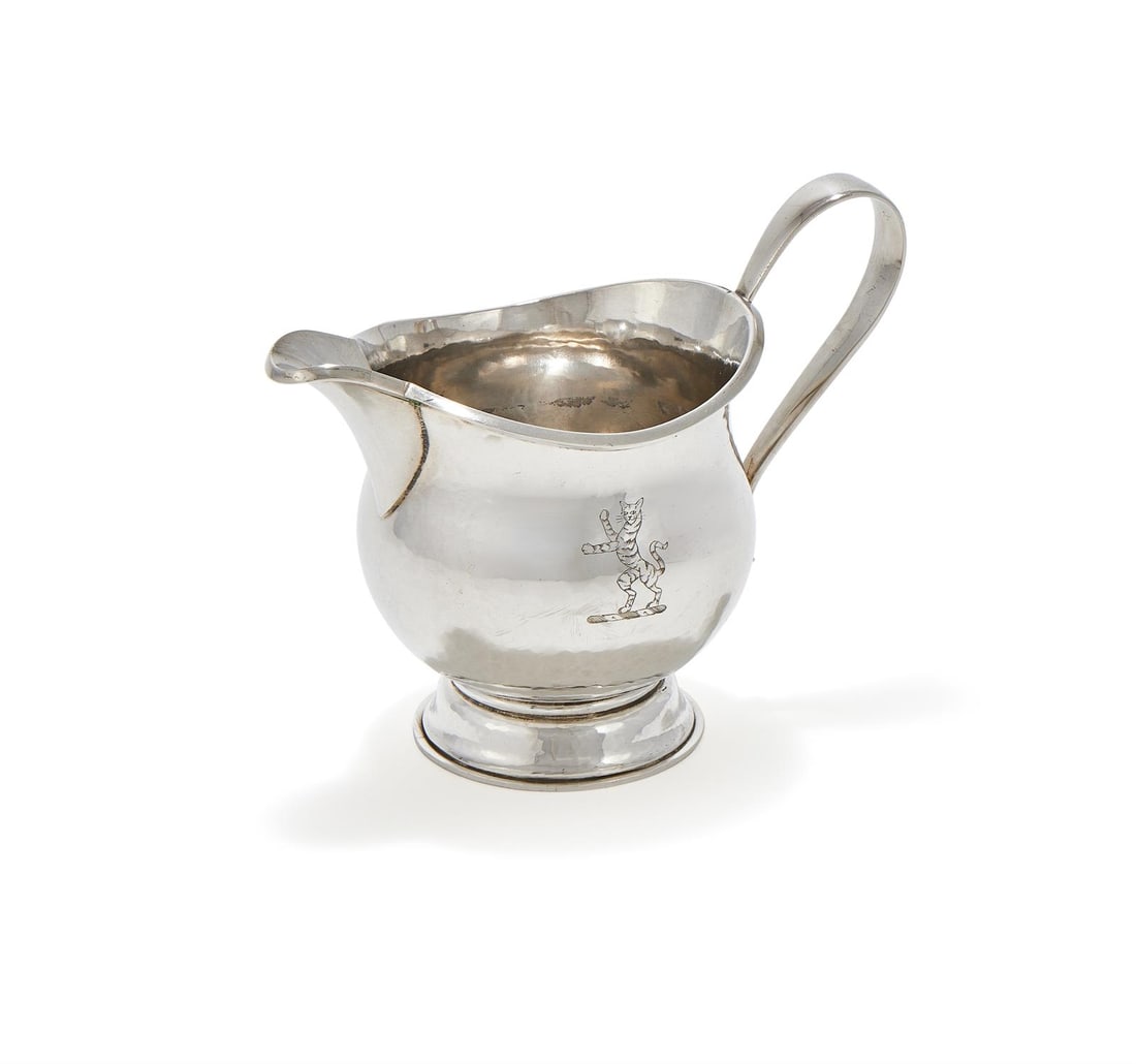 LESLIE GORDON DURBIN, A SILVER BALUSTER CREAM JUG, LONDON 1968 (1 of 3)