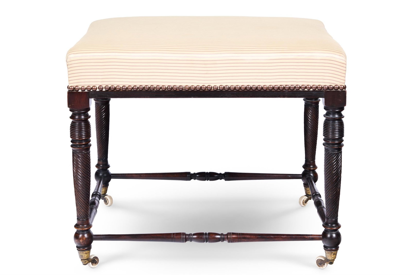 Y AN AESTHETIC MOVEMENT BRAZILIAN ROSEWOOD STOOL, BY COLLINSON & LOCK, CIRCA 1870 (1 of 2)