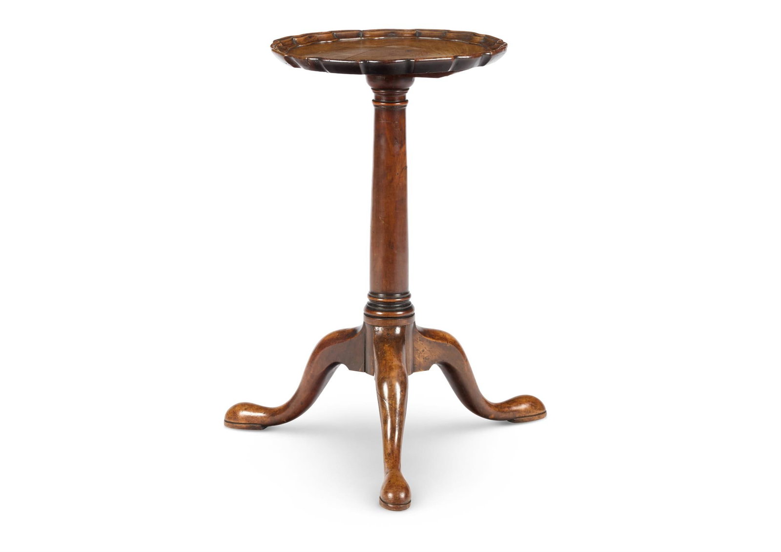A GEORGE III WALNUT TRIPOD TABLE, CIRCA 1760 (1 of 2)
