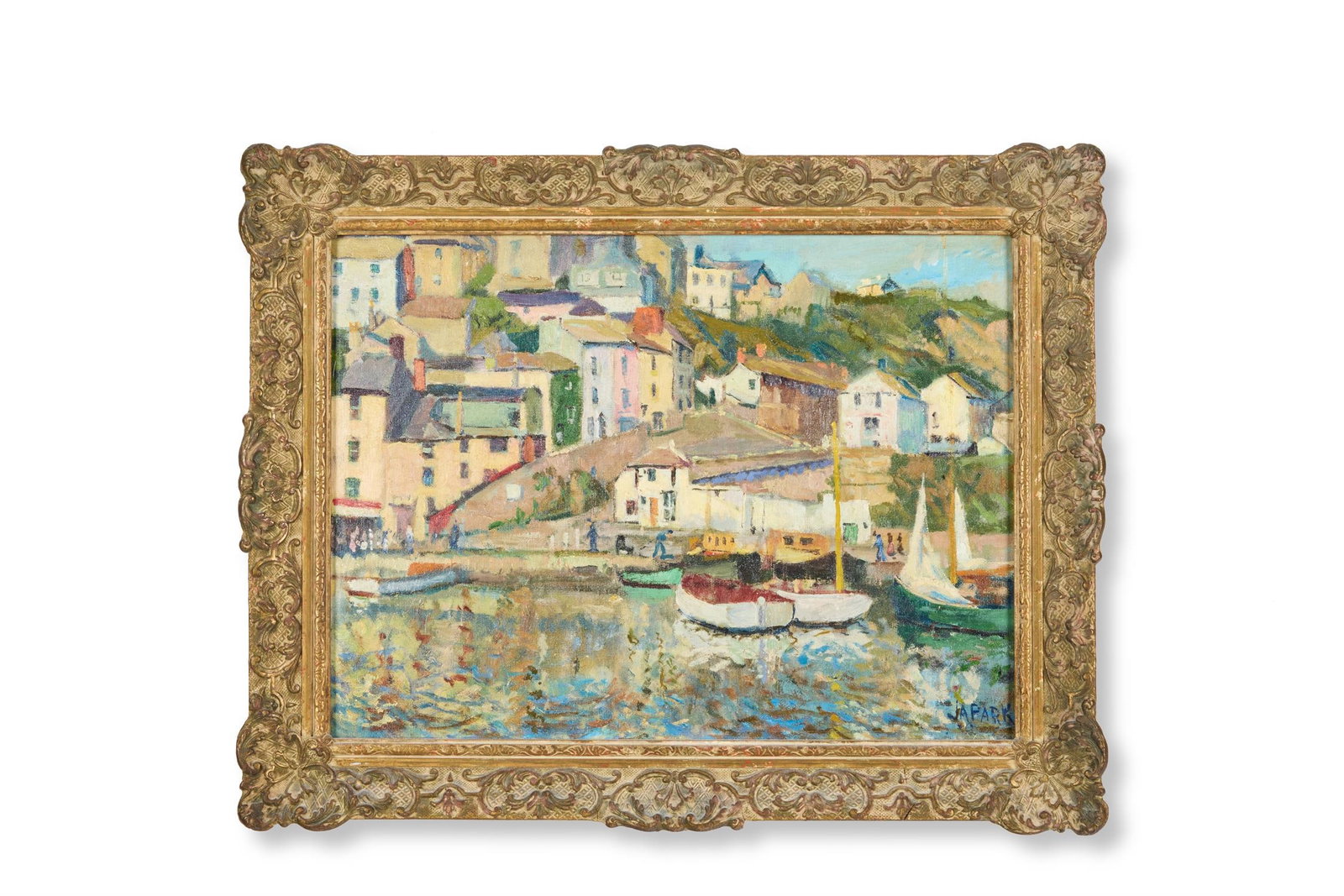 λ JOHN ANTHONY PARK (BRITISH 1880-1962), ST. IVES HARBOUR: λ JOHN ANTHONY PARK (BRITISH 1880-1962)ST. IVES HARBOUROil on canvas-board Signed (lower right)29 x 39cm (11¼ x 15¼in.)Provenance:Sale, Christie's South Kensington, 9 May 2007, lot 79Th