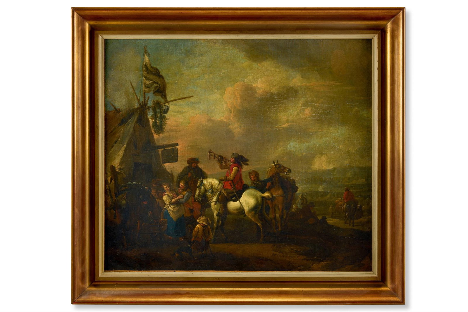 FOLLOWER OF PHILIPS WOUVERMAN, HORSEMEN AT A SULTER'S BOOTH (1 of 2)