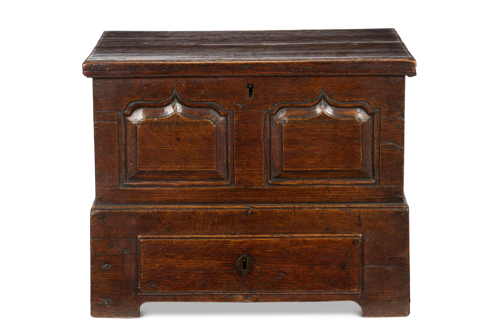 A WELSH GEORGE III COFFOR BACH, LATE 18TH CENTURY (1 of 2)