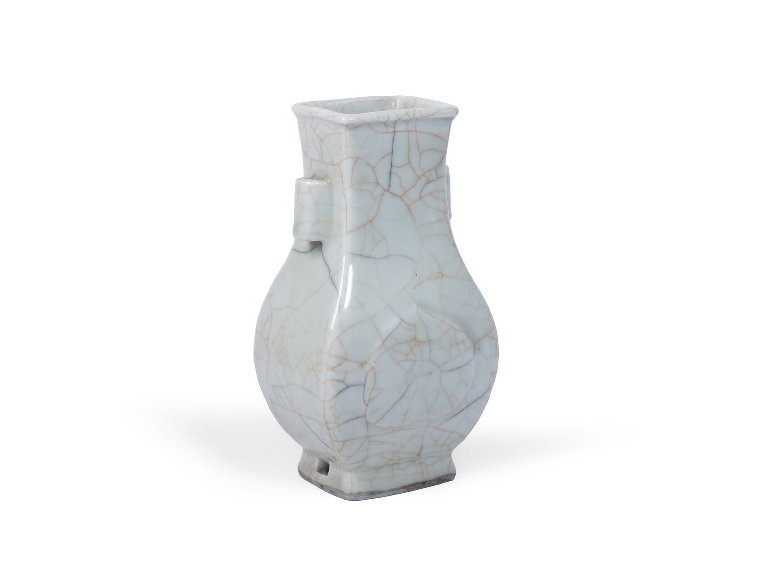 A CHINESE CRACKLE GLAZED HU VASE, 20TH CENTURY (1 of 2)