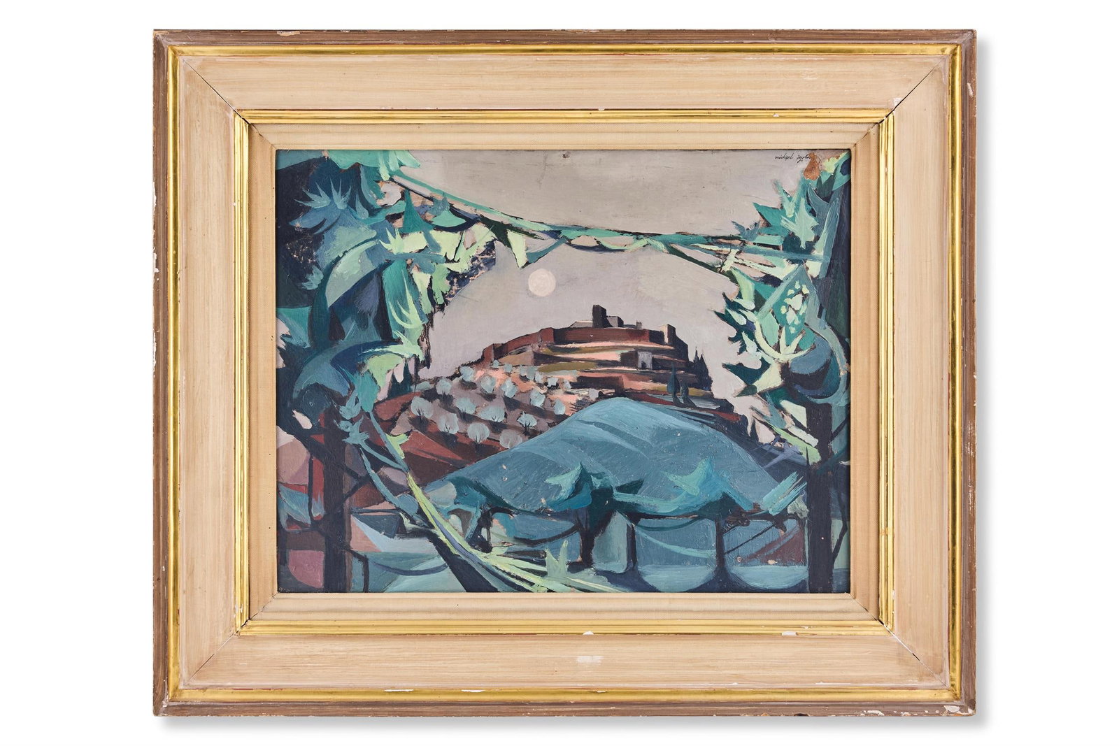 λ MICHAEL AYRTON (BRITISH 1921-1975) A HILL TOWN SEEN THROUGH VINES (1 of 3)