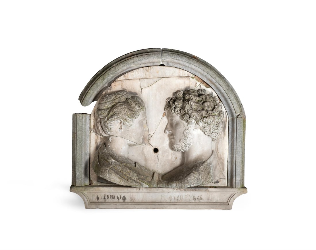 CIRCLE OF SIMONE BIANCO- A MARBLE RELIEF OF THE EMPEROR MARCUS AURELIUS & EMPRESS FAUSTINA (1 of 5)
