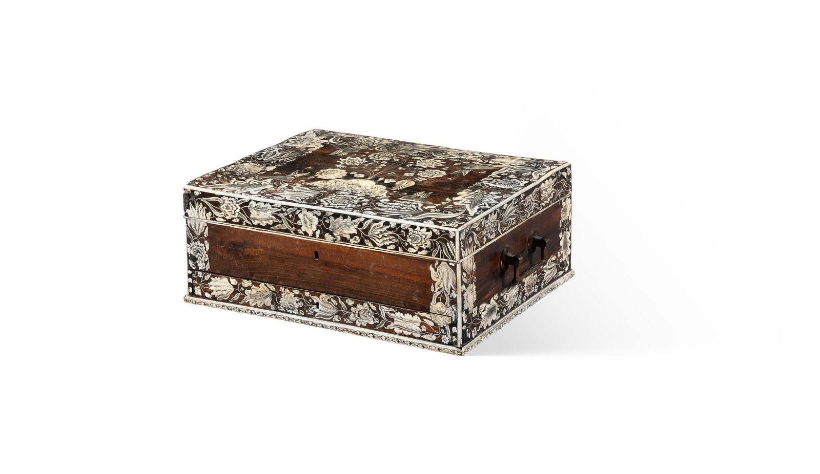 Y AN IVORY INLAID EAST INDIAN ROSEWOOD WORKBOX, VIZAGAPATAM, MID 18TH CENTURY (1 of 5)