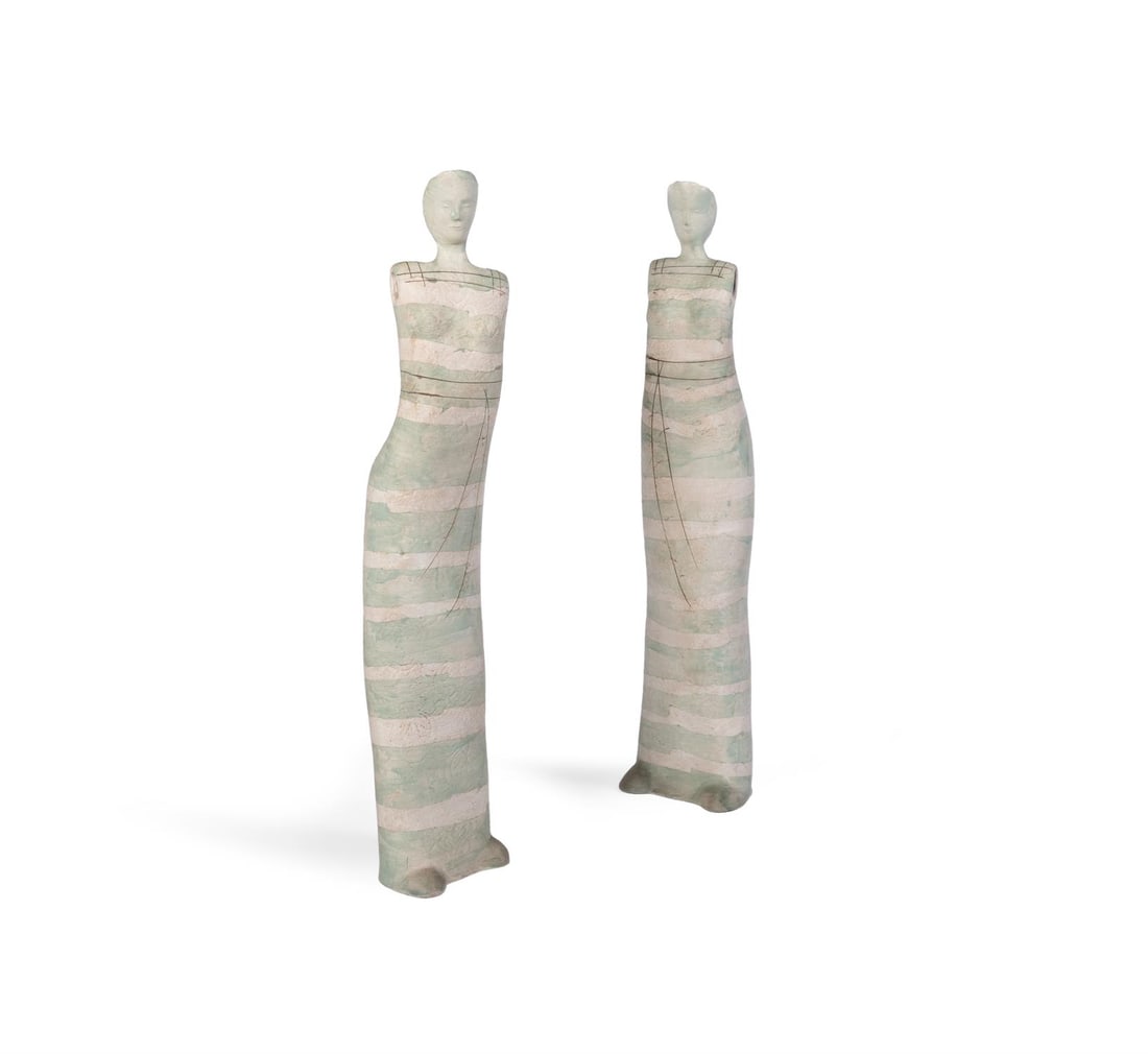 λ ALISON STEWART (SCOTTISH, ACTIVE 1993-), TWO STANDING FIGURES, LATE 20TH/EARLY 21ST CENTURY (1 of 6)