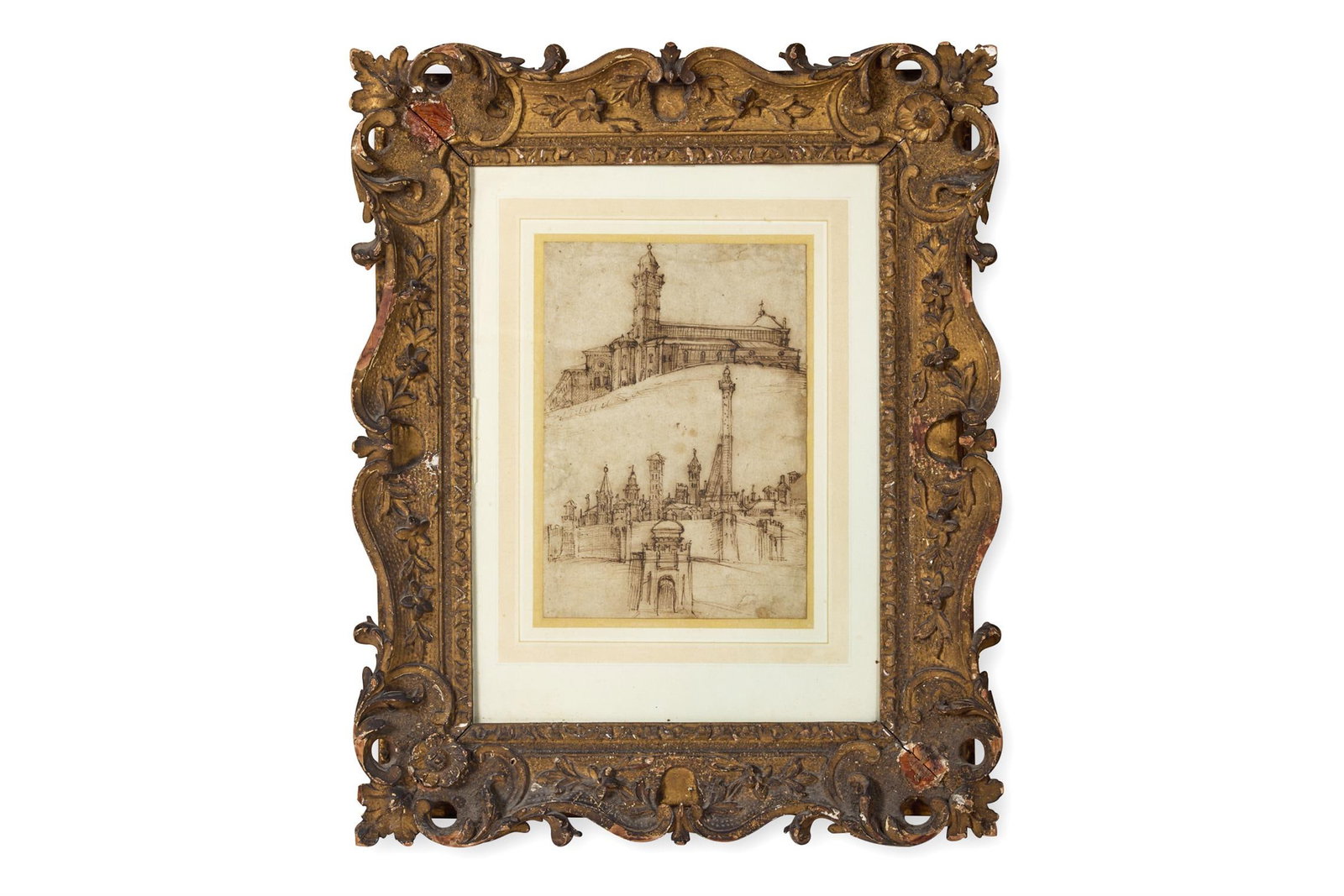 ITALIAN SCHOOL, 16TH CENTURY VIEW OF THE CHURCH OF SAN MICHELE IN BOSCO (1 of 2)