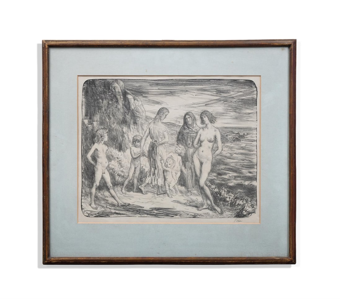λ AUGUSTUS JOHN O.M., R.A. (BRITISH 1878-1961) THE BATHERS: λ AUGUSTUS JOHN O.M., R.A. (BRITISH 1878-1961)THE BATHERSLithograph, 1921Signed in pencil29.5 x 37.5cm (11½ x 14¾in.) λ indicates that this lot may be subject to Droit de Suite roy