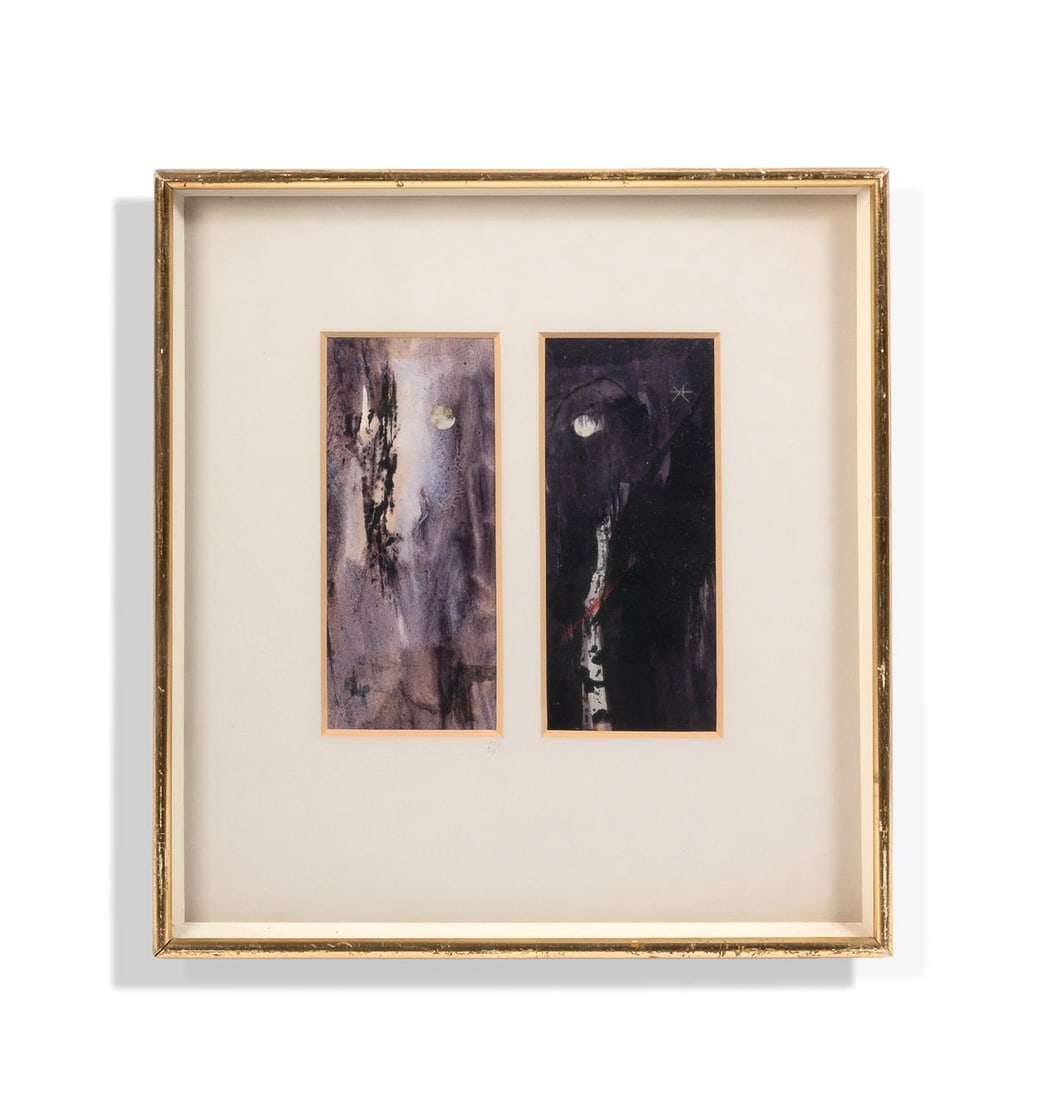 λ MARY KESSELL (BRITISH 1910-1978) TWO ILLUSTRATIONS FOR TURGENEV'S SPORTSMAN'S DIARY: λ MARY KESSELL (BRITISH 1910-1978) TWO ILLUSTRATIONS FOR TURGENEV'S SPORTSMAN'S DIARYSigned with initials and dated 59 (to the mount)Watercolour20.5 x 9cm (8 x 3½in.); framed togetherProvena