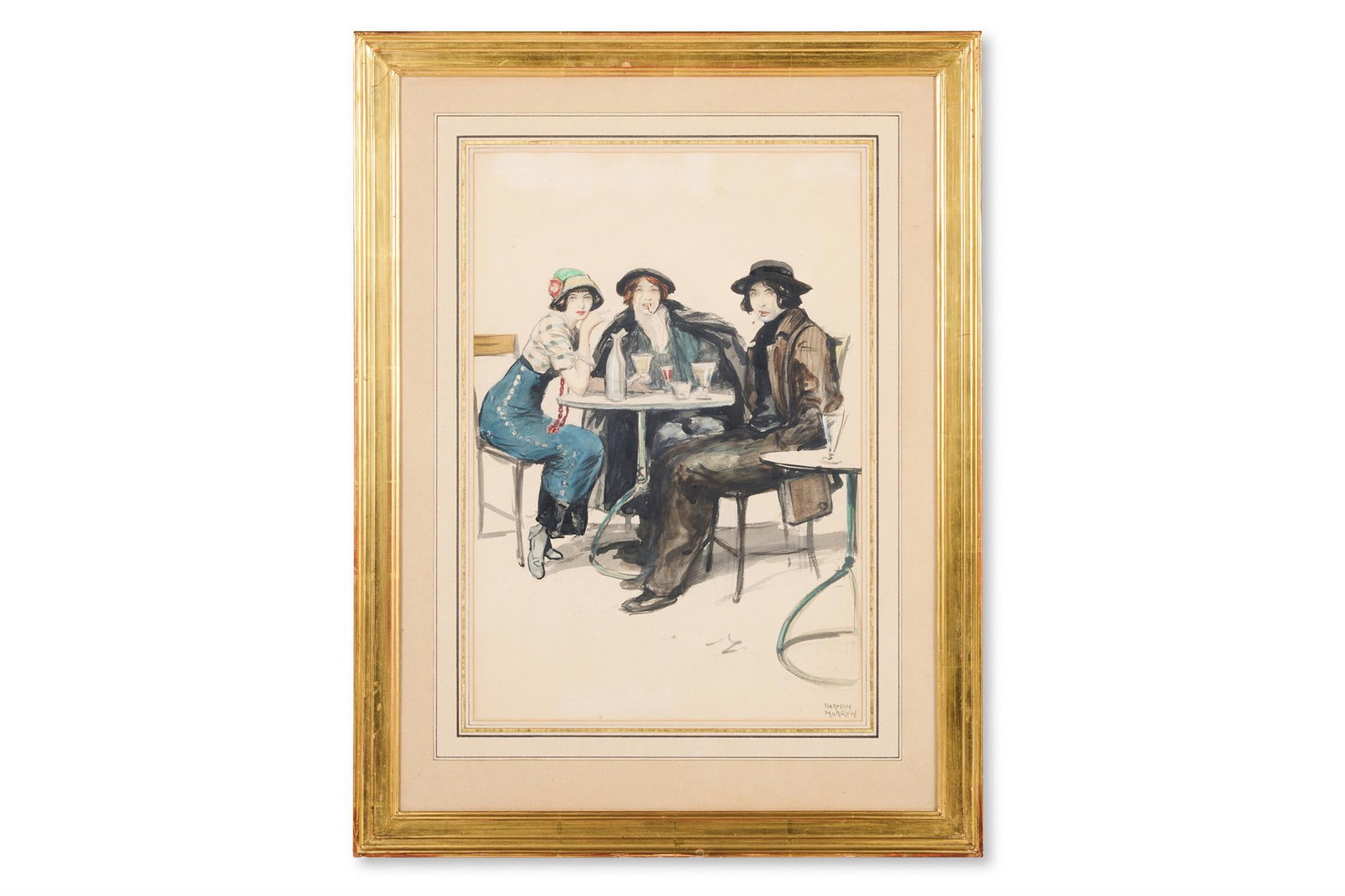 NORMAN MACNAMARA MORROW (BRITISH 1879-1917) THE MEETING PLACE (1 of 2)