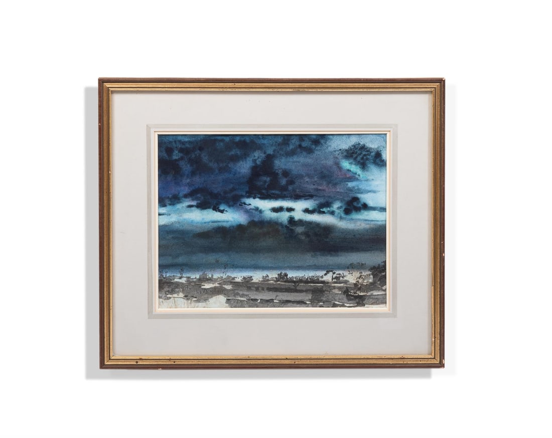 λ TORY LAWRENCE (BRITISH 1938-2024) COASTAL LANDSCAPE: λ TORY LAWRENCE (BRITISH 1938-2024)COASTAL LANDSCAPEWatercolourSigned (lower right)23 x 30cm (9 x 11¾in.) λ indicates that this lot may be subject to Droit de Suite royalty charges. Ple