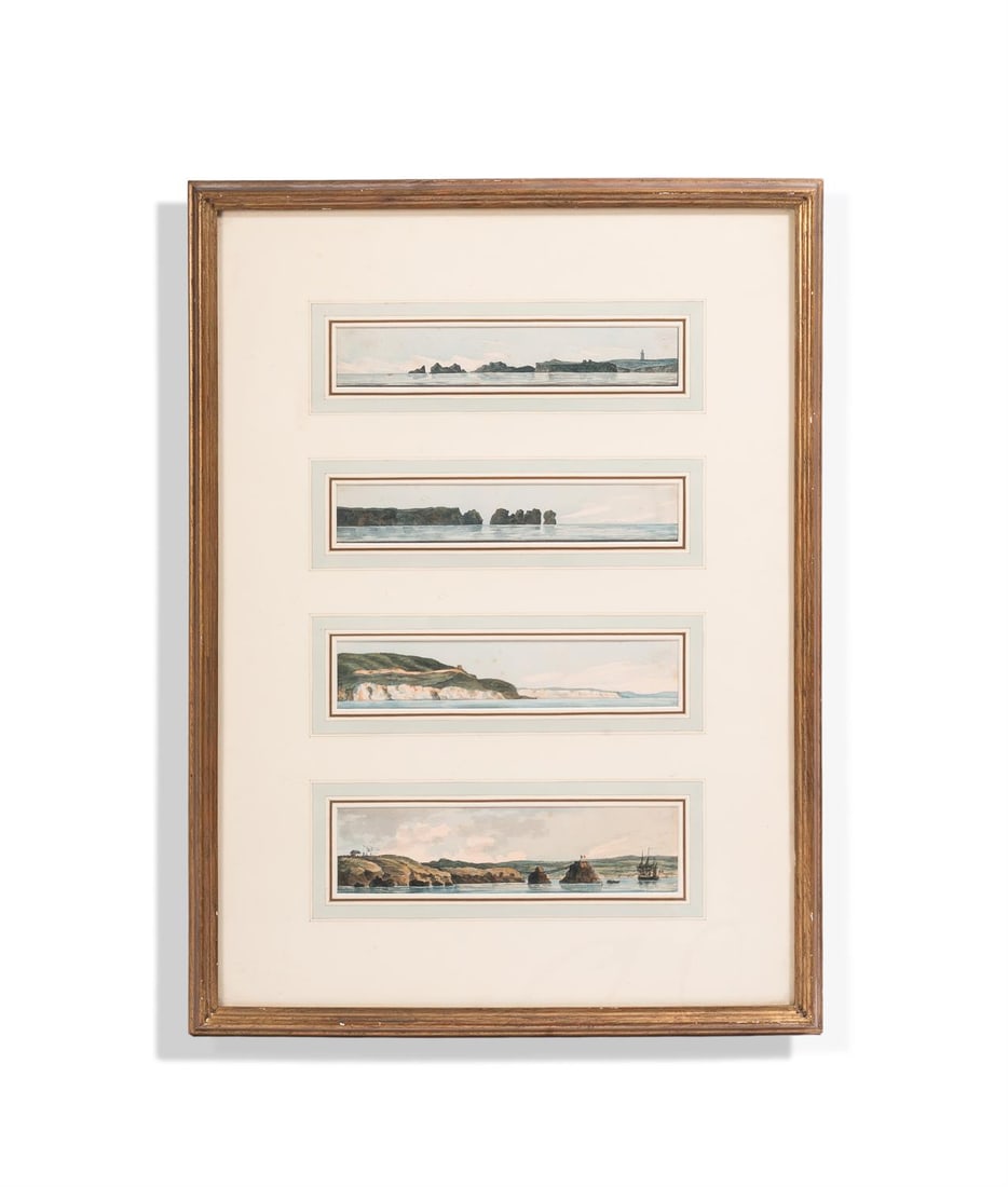 ENGLISH SCHOOL (EARLY 19TH CENTURY) A SET OF FOUR COASTAL STUDIES (1 of 3)