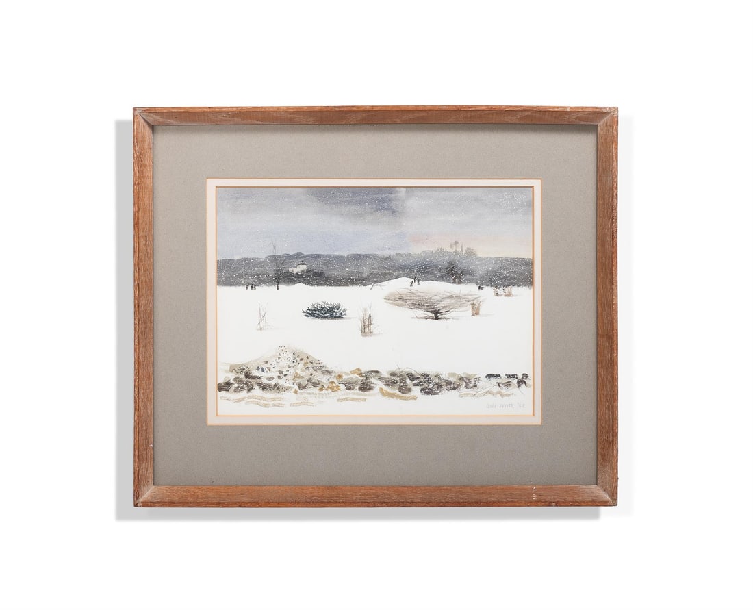 λ LESLIE CHARLES WORTH (BRITISH 1923-2009) WINTER LANDSCAPE (1 of 3)