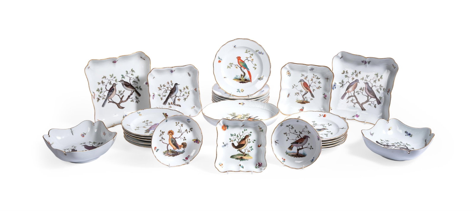 A MEISSEN (OUTSIDE DECORATED) PART SERVICE, LATE 19TH CENTURY (1 of 3)
