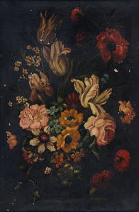 After Roelandt Savery A floral still life Oil on c: After Roelandt Savery A floral still life Oil on canvas61 x 41 cm (24 x 16 in)